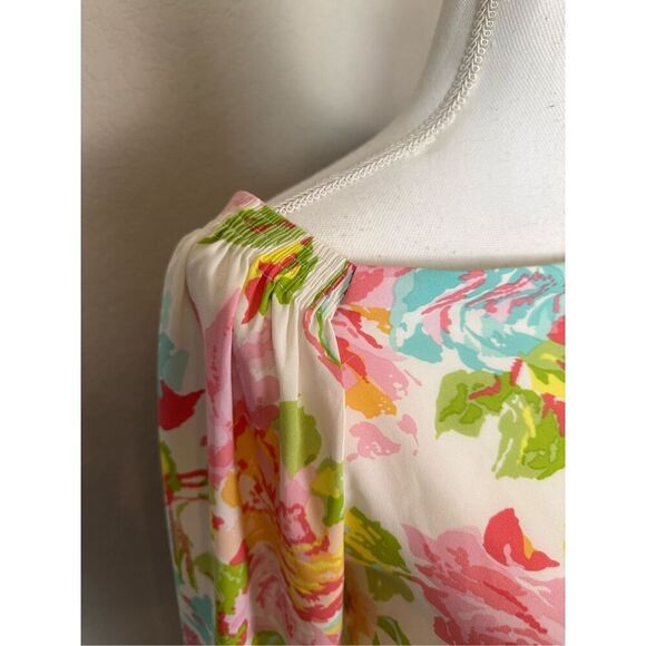 NEW RED Saks Fifth Avenue Floral Blouse Small - Picture 5 of 7